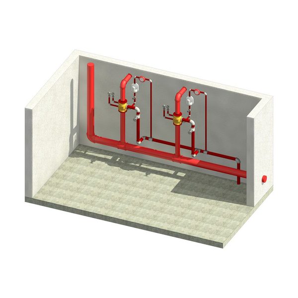 Casa de bombas do Template PSCIP renderizado em 3D