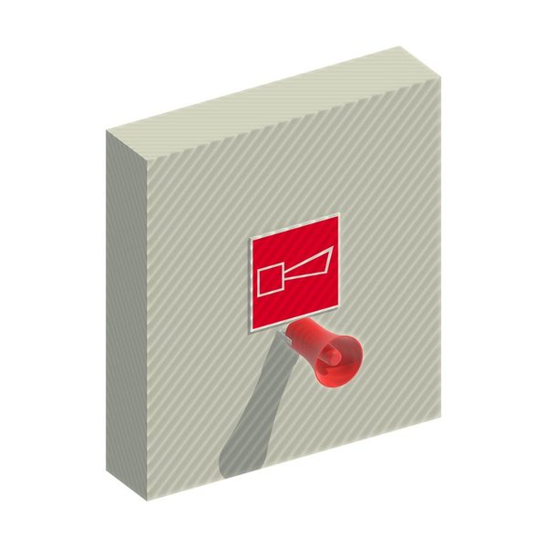 Sinalização de alarme do Template PSCIP renderizado em 3D